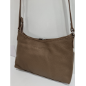 Sac porté travers en cuir  taupe "Arthur et Aston"