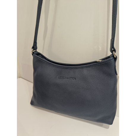 Sac porté travers en cuir  taupe "Arthur et Aston"