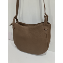 Sac porté travers en cuir taupe "Arthur et Aston"