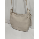 Sac porté travers en cuir beige "Arthur et Aston"
