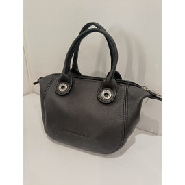 Sac porté travers en cuir noir "Arthur et Aston"