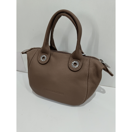 Petit sac porté travers en cuir camel"Arthur et Aston"
