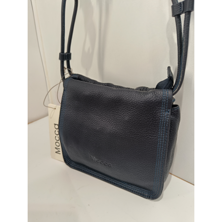 Sac porté travers en cuir noir "Arthur et Aston"