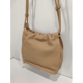 Sac porté travers en cuir camel "Arthur et Aston"
