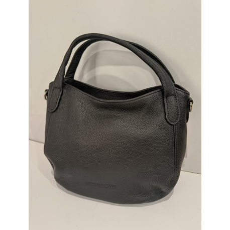 Sac porté travers en cuir marine "Arthur et Aston"