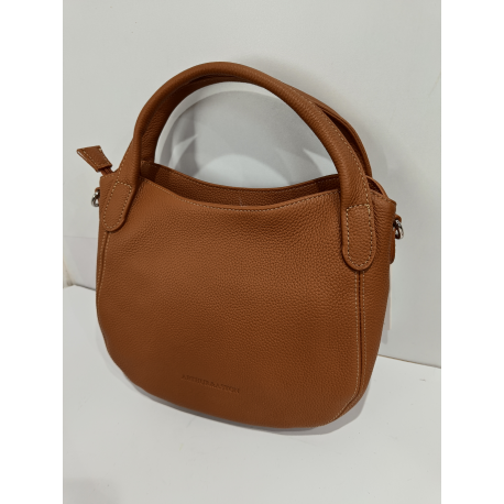Sac porté main en cuir taupe "Arthur et Aston"
