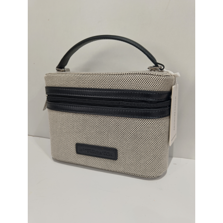 Sac en synthétique marron et toile camel "Arthur et Aston"