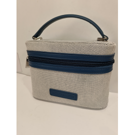 Sac en synthétique noir et toile beige "Arthur et Aston"