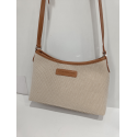 Sac en synthétique camel et toile beige "Arthur et Aston"