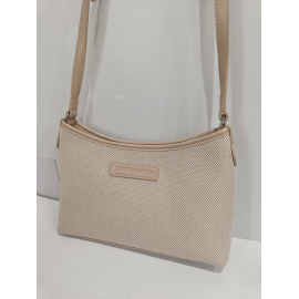 Sac en synthétique camel et toile beige "Arthur et Aston"