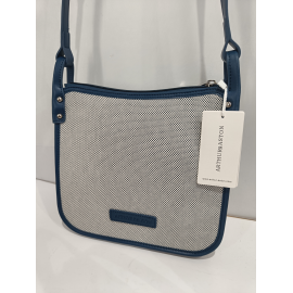 Sac en synthétique noir et toile beige "Arthur et Aston"