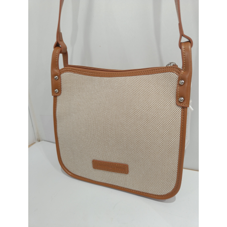 Sac en synthétique marine et toile beige "Arthur et Aston"