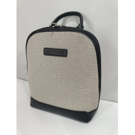 Sac a dos en synthétique marron et toile taupe "Arthur et Aston"