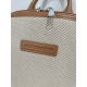 Sac a dos en synthétique marine et toile beige "Arthur et Aston"