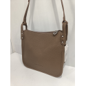 Sac en cuir taupe "Arthur et Aston"