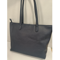 Grand sac en cuir marine "Arthur et Aston"