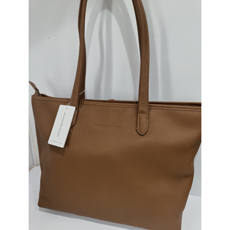 Grand sac en cuir marine "Arthur et Aston"