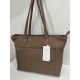 Grand sac en cuir beige "Arthur et Aston"
