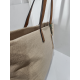 Sac en synthétique taupe finition camel "Mia-Joy"