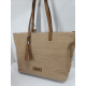 Sac en synthétique beige finition camel "Mia-Joy"