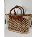 Petit panier en osier finition camel "Mia-Joy"