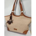 Grand sac en synthétique  beige  " Franciinel "