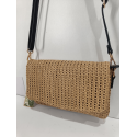 Sac en synthétique beige finition noir - Francinel-