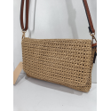 Sac en synthétique beige finition camel- Francinel-