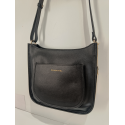 Sac porté  travers en cuir noir "Francinel "