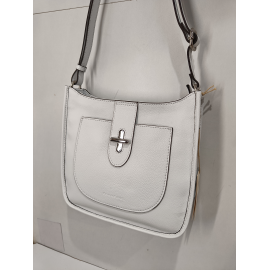 Sac porté  travers en cuir blanc "Francinel "