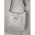 Sac porté  travers en cuir blanc "Francinel "