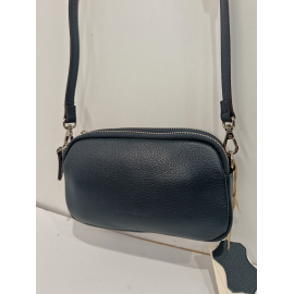 Petit sac en cuir noir "Francinel "