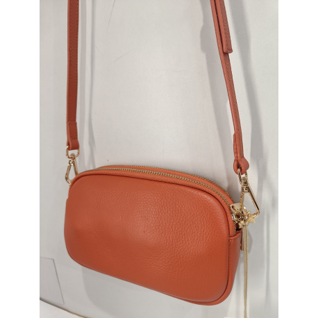 Petit sac en cuir bronze "Francinel "