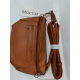Sac banane en synthétique noir  -Mocca-