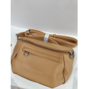 Sac banane en synthétique beige -Mocca-