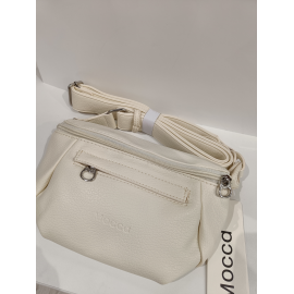 Sac banane en synthétique beige -Mocca-