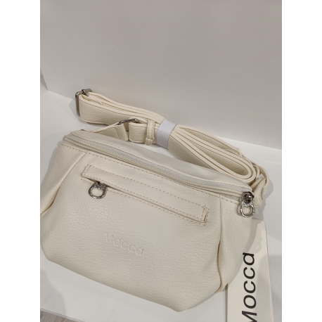Sac banane en synthétique beige -Mocca-