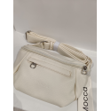 Sac banane en synthétique blanc cassé -Mocca-