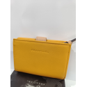 Porte feuille en cuir jaune "Francinel"