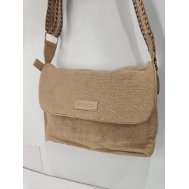 Sac en toile garni synthétique kaki - Mocca-