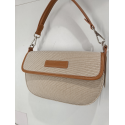 Sac en toile garni synthétique camel- Arthur et Aston-