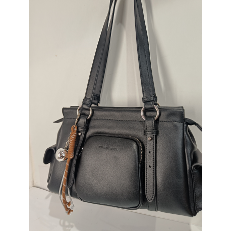 Sac en cuir noir "Francinel "