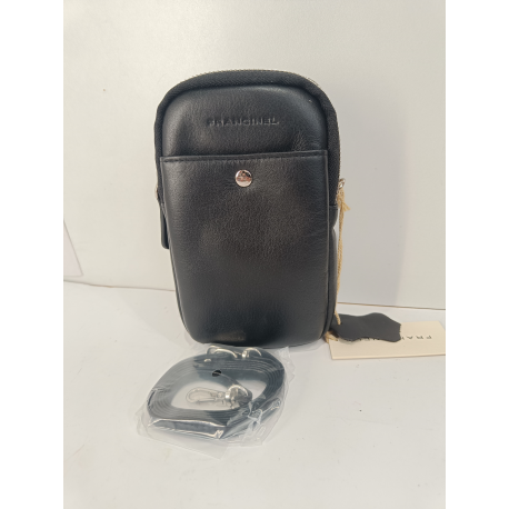 Sac en cuir noir "Francinel "