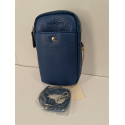 Petite pochette en cuir bleu "Francinel "