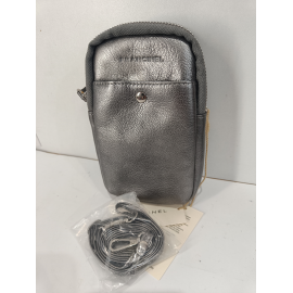 Petite pochette en cuir bleu "Francinel "