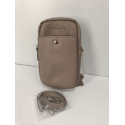 Petite pochette en cuir taupe "Francinel "