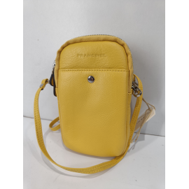 Petite pochette en cuir bleu ciel  "Francinel "