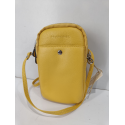 Petite pochette en cuir jaune "Francinel "