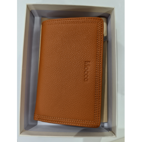 Porte monnaie en cuir rouge "Mocca"