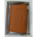 Porte monnaie en cuir camel "Mocca"